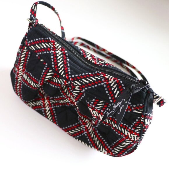 Vera Bradley Minsk Plaid Quilt Adjustable Strap Top Zip Lined Red Crossbody Bag - Picture 1 of 13